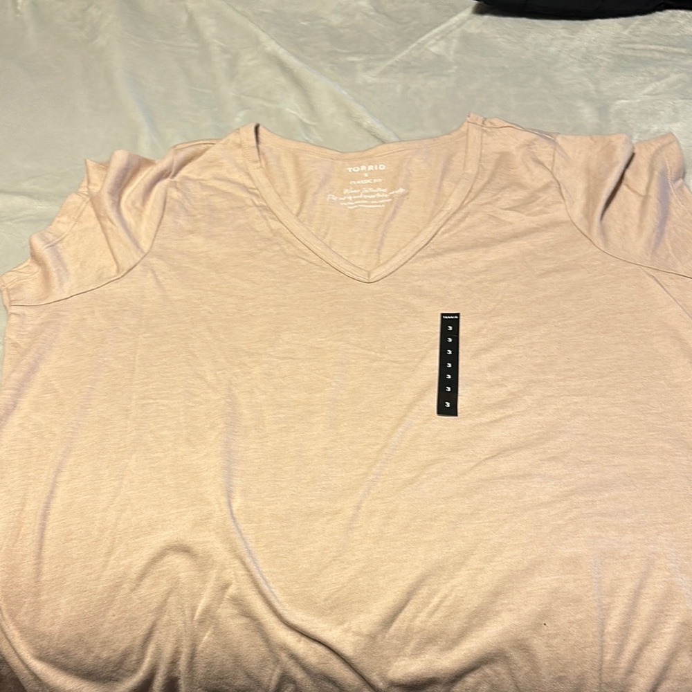 Torrid Blush Pink V-Neck Top